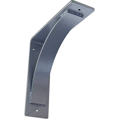 Ekena Millwork BKTM03X10X10MOHLB Steel Bracket Morris, 3"W x 10"D x 10"H, Hammered Light Blue