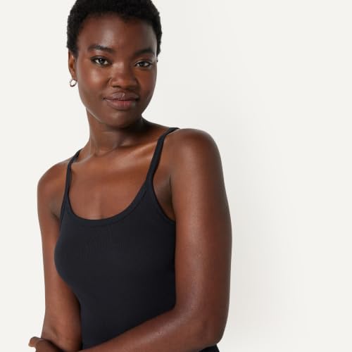 Amazon Essentials Women's Slim-Fit Ribbed Tank Top, Black, Small - image 5