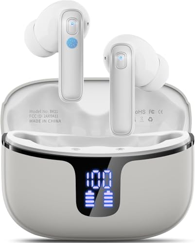 Drsaec Ecouteurs Bluetooth sans Fil,Bluetooth 5.4 Écouteurs sans Fil Intra-Auriculaires HiFi Stéréo avec Réduction de Bruit ENC,40H d'Autonomie,IP7...