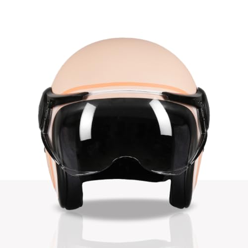 Image of TVS MissFit Women's Open Face Helmet | Lightweight Shell | Pastel Colors Designed Exclusively for Women | Extreme Comfort Fit for Girls | Clear Visor | DOT & ISI Certified