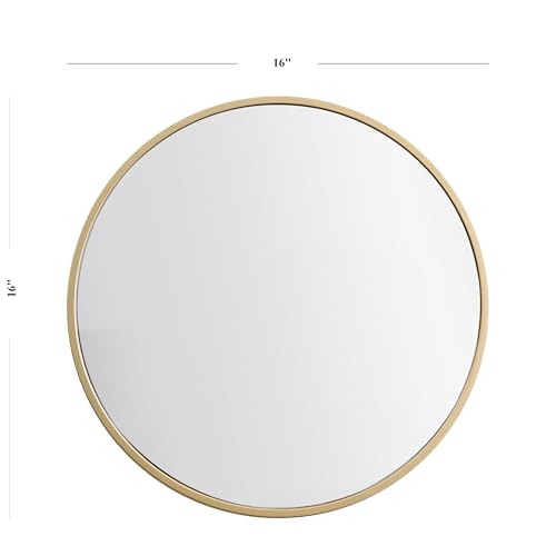 Image of RIZIK STORE Iron Metal Decorative Round Wall Mirror with Hook - HD Clear Glass, Wall Mounted for Bedroom, Living Room, Wash Basin, Vanity, Makeup & Bathroom