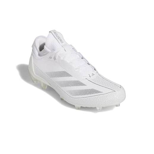 adidas Men's Adizero Scorch, White/Silver Metallic/White, 11