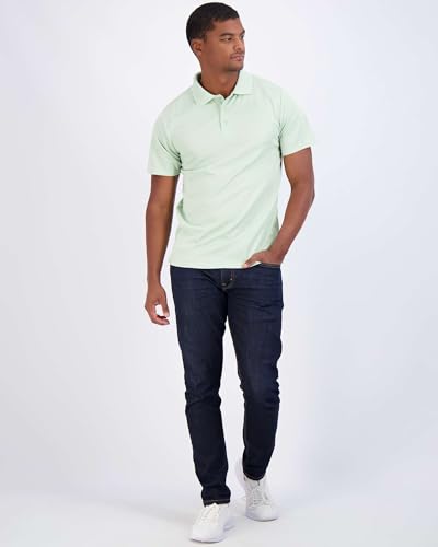 Image of 3 Pack:Mens Quick Dry Fit Polo Shirt Short Sleeve Golf Tennis Clothing Active Wear Athletic Performance Tech Sports Essentials Moisture Wicking Casual Dri-Fit T Shirts Set