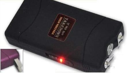 Black 12 Million 12,000,000 VOLT Mini Stun Gun + LED Flashlight + Case