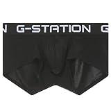 [ジーステーション] ボクサーパンツ メンズ 2XL ブラック 水着系生地 マキシマム3D立体ポーチ メンズ