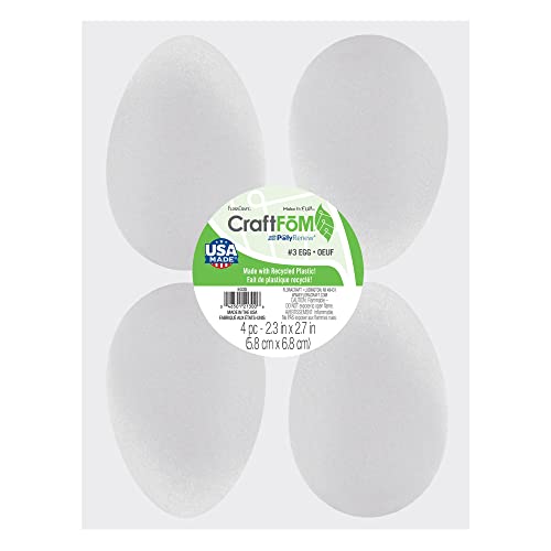 FloraCraft Styrofoam Eggs 3-1/16