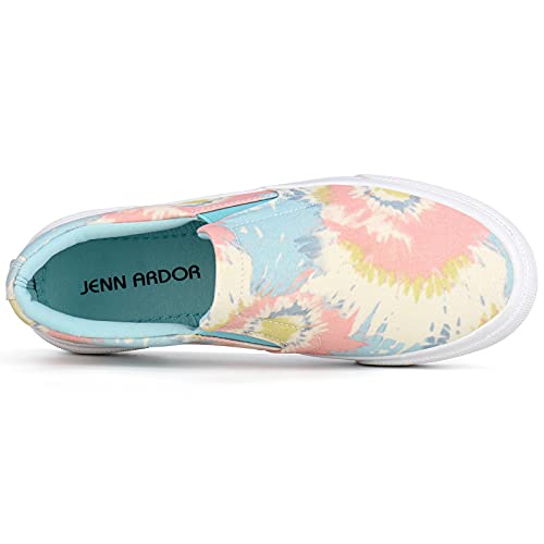 Image of JENN ARDOR Womens Slip On Sneakers Perforated /Quilted Casual Shoes Fashion Walking Flats