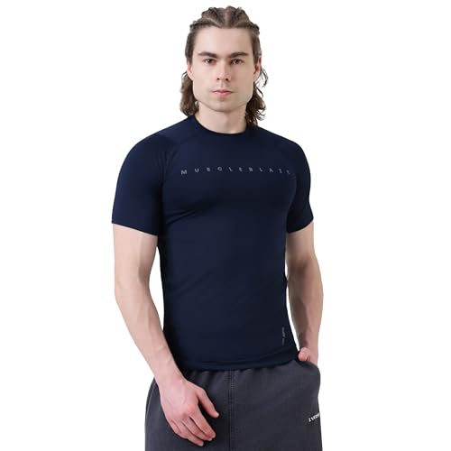 Image of MuscleBlaze Half Sleeve Air Tech Compression MuscleTee for Men