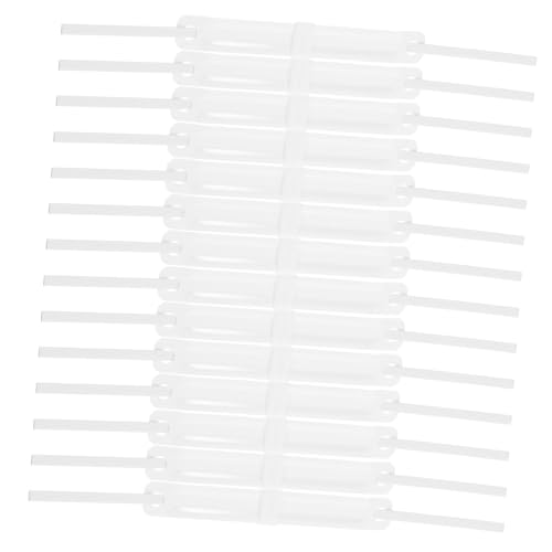 PLAFOPE 50個 プラスチック製ルーズリーフファスナー 高耐久 書類整理用ファイル装訂扣 ホワイト 事務用文書バインダークリップ