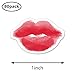 Red Lips Stickers 1in for Scrapbooking, Arts, Craft, Kids DIY, Calendars Kiss Labels 80-Pack