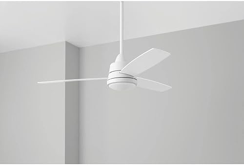 Miniatura 2 de Hampton Bay Caprice - Ventilador de techo LED integrado de 52 pulgadas para interiores, color blanco mate, con kit de luz y control remoto (SW19151R