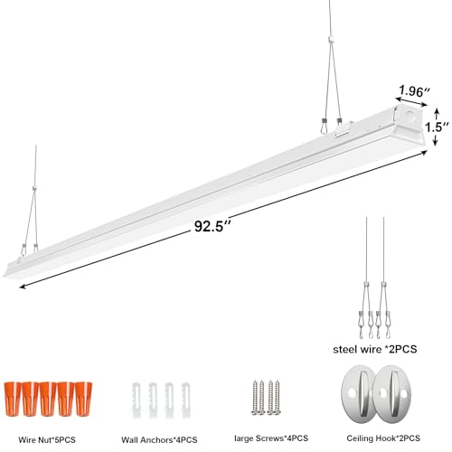 Luz lineal LED ANTLUX 8 pies, 110W, kit de 4 miniatura 7