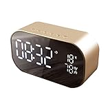 Photo Gallery paklif sveglia digitale a led, da tavolo, da comodino, radio fm, doppia porta di ricarica usb, luce notturna per la casa e la camera da letto, orologi digitali da comodino (colore: oro tiranno) Photo Gallery paklif sveglia digitale a led, da tavolo, da comodino, radio fm, doppia porta di ricarica usb, luce notturna per la casa e la camera da letto, orologi digitali da comodino (colore: oro tiranno)