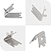 FENGWANGLI Refrigerator Shelf Clips 920158, 10 Pcs Stainless Steel Freezer Shelf Hooks Fridge Cooler Shelf Support Square Replacement Buckles Clips
