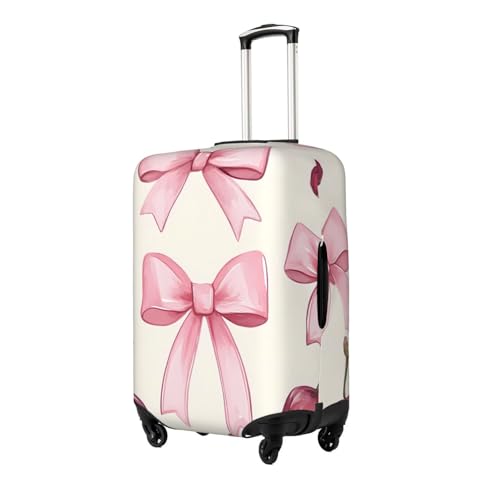 Cherries And Bows Elastic Travel Luggage Cover, Washable Spandex Suitcase Protector, Anti-Scratch Fits 18-32 Inch2