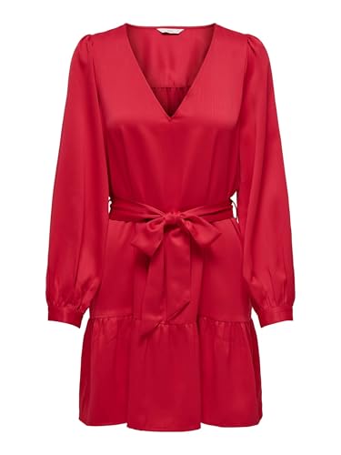 ONLY Damen Onlnew Alena Life L/S Short Dress WVN, Lychee, M