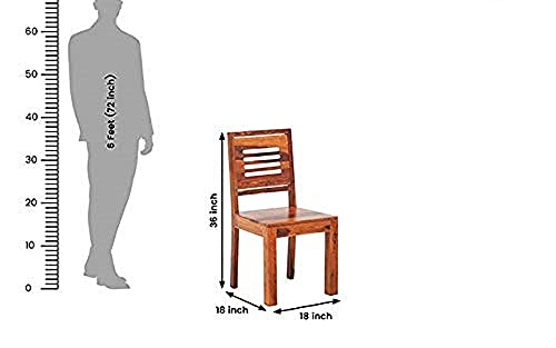 Image of Sheesham Wood 6 Seater Dining Table Set for Home Hall || Solid Wood Dining Table with 4 Chairs and Bench for Hotels || Dining Room Sets Honey Finish
