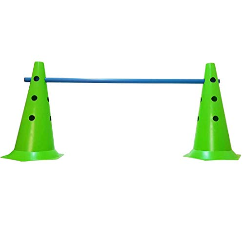 AX Esportes Kit Agilidade 2 Cones 50cm e 1 Barreira 1mt , Verde/Azul
