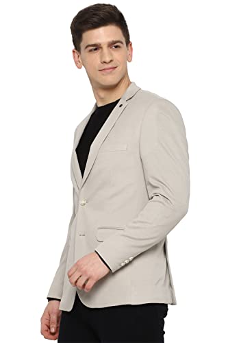 Image of Allen Solly Cotton Super Slim Fit Mens Work Wear Jacket (S22BZMUJFB61120-P)
