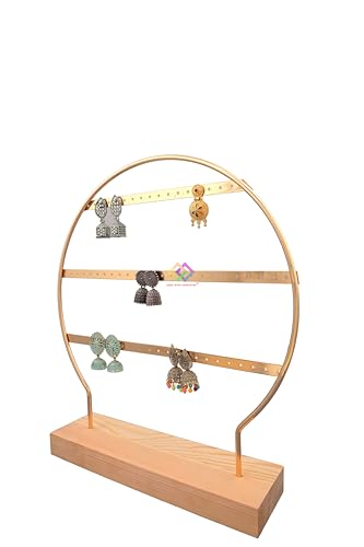 Image of Jewelry Earring Round Metal Stand Tree Shape Organizer Fro Earring Jumkas