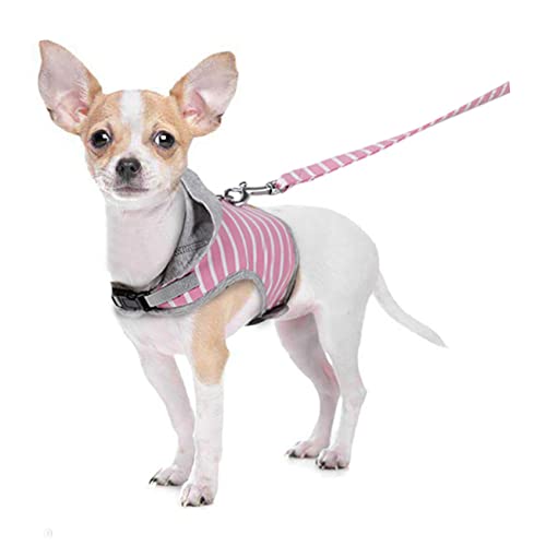 Mikikit Cat Harness and Leash Stripe Vest for Cats Comfortable Walking and Training Safety Buckle for Outdoor Activities