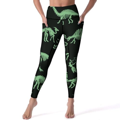 Legging os de dinosaure opaque : pantalon sport anti-transpiration yoga gym S