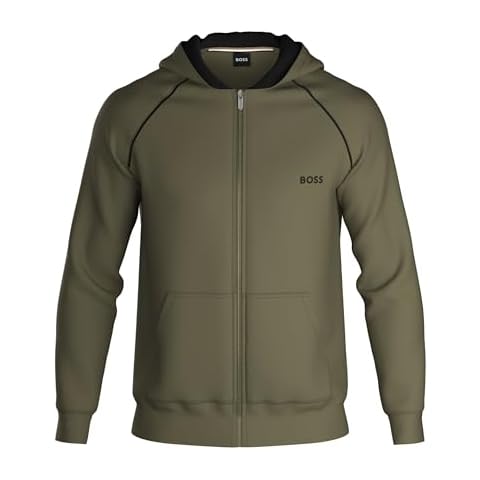 BOSS Men's Mix&Match Open Green Loungewear Jacket Cover