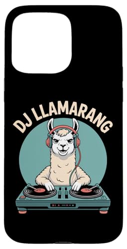 DJ LLAMARANG ラマ ヘッドホン ターンテーブル ミュージック クラブ スマホケース iPhone 15 Pro Max 用