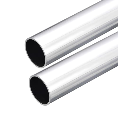 DMiotech 2er Pack (32mm Außendurchmesser x 29mm Innendurchmesser) 6063 Aluminium Rundrohr 300mm Länge Industriemetallrohr für Maschinenrahmenbau DIY-Projekte