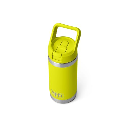 Image of YETI Rambler Jr. 12 oz Kids Bottle, with Straw Cap, Firefly Yellow