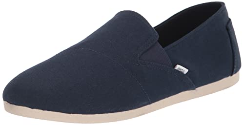 Toms Women's Redondo Loafer Flat, Navy Canvas, 10