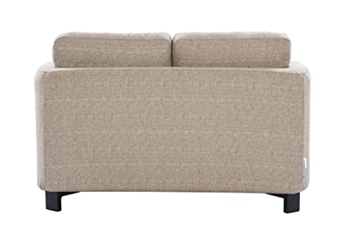 Image of HomeTown Grace Fabric Two Seater Sofa in Grey Colour