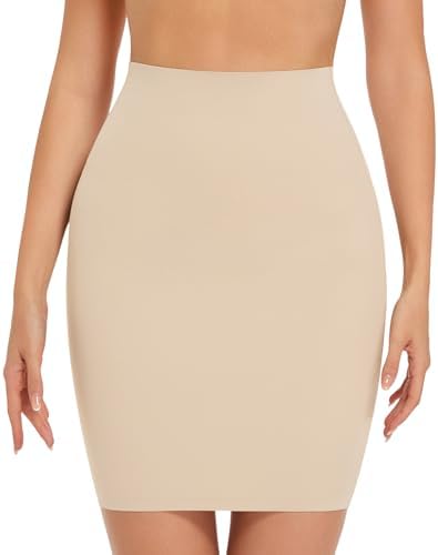 ONEW Shapewear Dress Slip Shaping Half Slips Under Dress Tummy Control Slimming Slip Body Shaper Seamless Underwear for Women