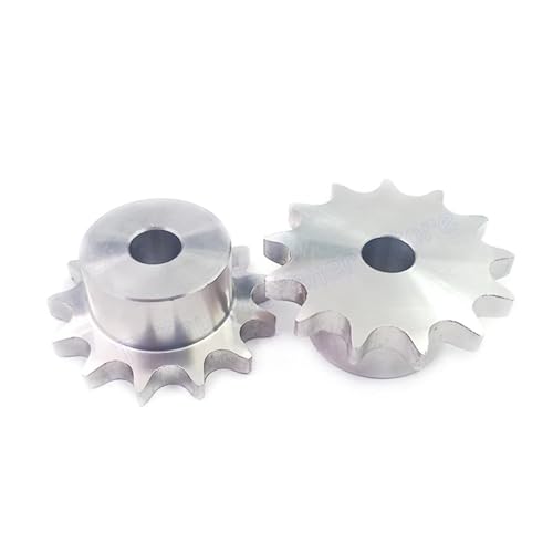 10-25Teeth 04C Chain Gear 304 Stainless Steel Bore 6/8mm 25H Industrial Sprocket Wheel 1Pcs(17 Teeth (Bore 6mm))
