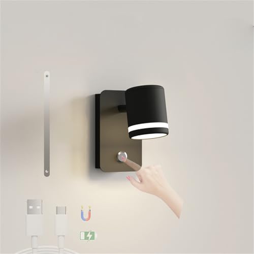 Lámpara de pared recargable que soluciona la falta de enchufes en habitaciones