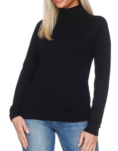 Vero Moda Damen VMGLORY LS Rollneck Blouse NOOS Pullover, Schwarz, S