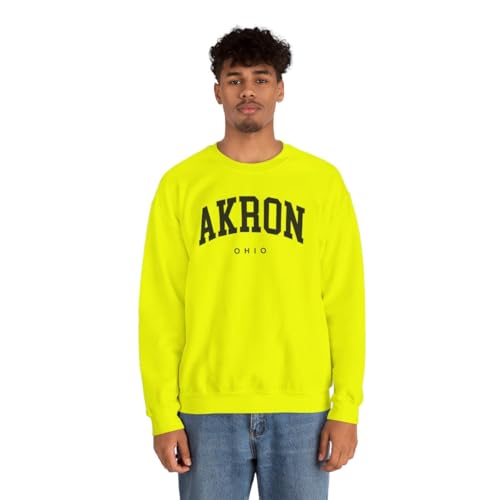 Akron Ohio Adult Unisex Crewneck Sweatshirt3