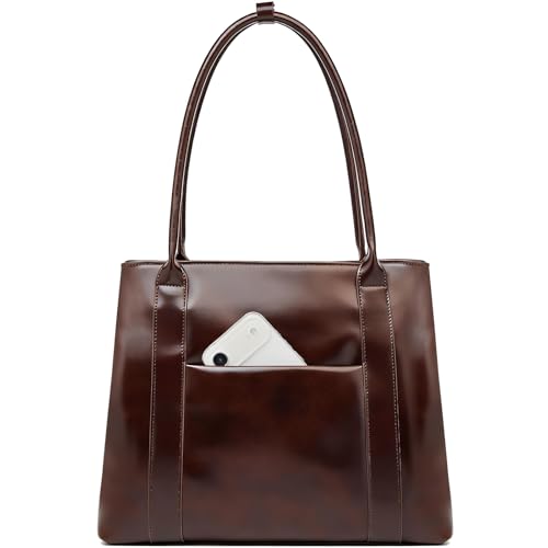 Image of LAORENTOU Women Crossbody Handbags Genuine Leather Satchel Handbags for Women Top-handle Shoulder Tote Purses