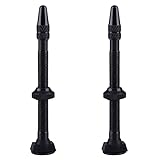 Azarxis チューブレス バルブ 仏式 40mm 60mm フレンチバルブ 自転車 バイク バルブエクステンダー マウンテンバイク ロードバイク MTB クロスバイク キャップ付き 2本入 (60 mm)