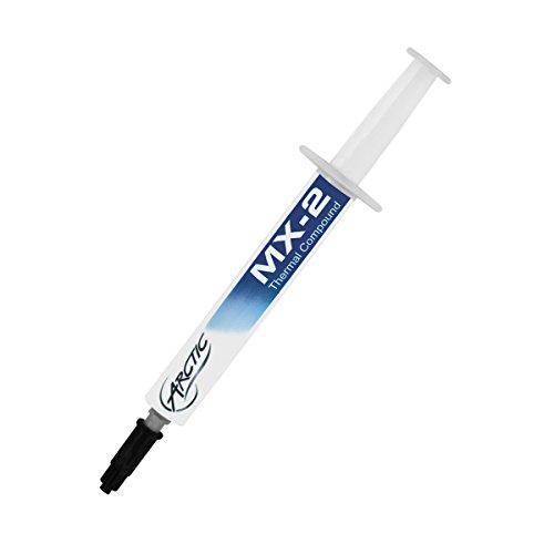 Arctic MX-2 Thermal Compound Paste, Carbon Based High Performance, Heatsink Paste, Thermal Compound CPU for All Coolers, Thermal Interface Material - 4 Grams, White (OR-MX2-AC-01)