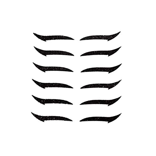 6 pares de pegatinas de delineador de ojos reutilizables autoadhesivas tiras de línea de ojos sombra de ojos cara ojo de gato herramienta de maquillaje ahumado (A)