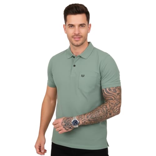 Image of SIDE UP Polo T Shirt for Man with Pocket, Polo T Shirts for Men, Summer Shirt with Collar, Half Sleeve, Cotton Blend, Light Weight, Comfotable Fit (Pack of 1) M to 3XL
