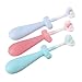 PAMINGONO 3-Piece Cute Soft Bristles Toothbrush Set for Boys and Girls Non-Slip Handle Gentle 3-Sided Design for Toddlers and Children Manual Cleaning Toothbrushes