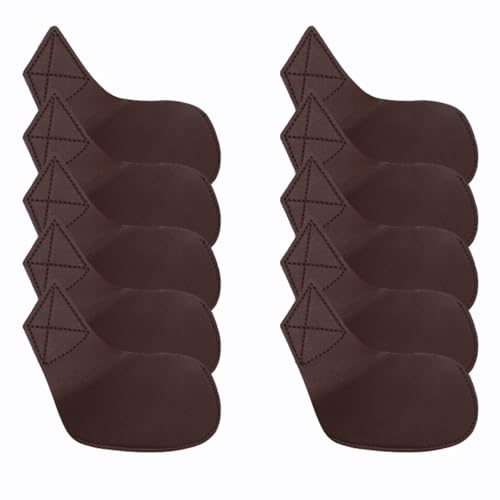 Image of I Golf Iron Headcovers 10pcs PU Fit Both Right-Handed Clubs Golf Club Protector for Titleist Callaway Ping Taylormade Fit More Brands Golf Iron.(Brown)