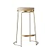 Tabourets de Bar avec Dossier, Tabouret Style Nordique, Tabouret Bar Doré Cadre en Métal Coussin en Cuir PU Tabouret Petit-déjeuner Avec Pédale, pour Cuisines, Restaurants, Comptoirs, Centres Commerci