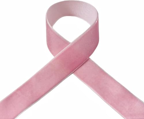 Image of QIANF Velvet Ribbon, 1 1 /2-Inch by 25-Yard Spool (Pink)