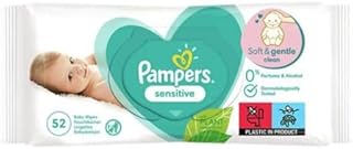 Pampers Sensitive Clean Chusteczki Nawilżane, 52 x 5