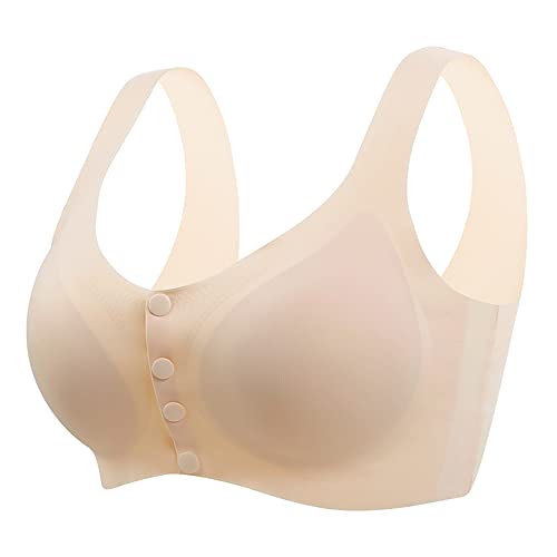 Soutien-gorge d'allaitement grande taille XL chair WENJUN lingerie maternité boutonnée