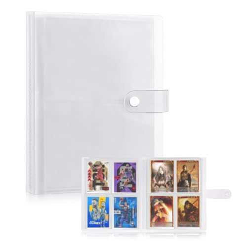 Image of PATPAT 240Pcs Card Holder 2.55*3.34ft Per Cell Trading Cards Organizer Holder Double Sided Transparent Card Collection Book with Snap Button Closure Game Trading Card Holder Photo Card Binder