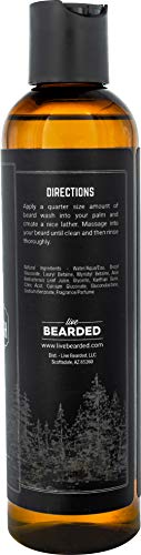 Live Bearded: Beard Wash - American - Beard And Face Wash - 8 Fl. Oz. - Water-Based Formula With All-Natural Ingredients For A Gentle, Deep Cleanse - Made In The Usa #TOP1